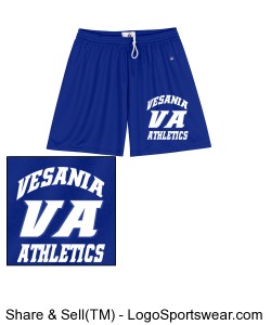 Vesania Athletics Women's Royal Blue Mesh Shorts Design Zoom